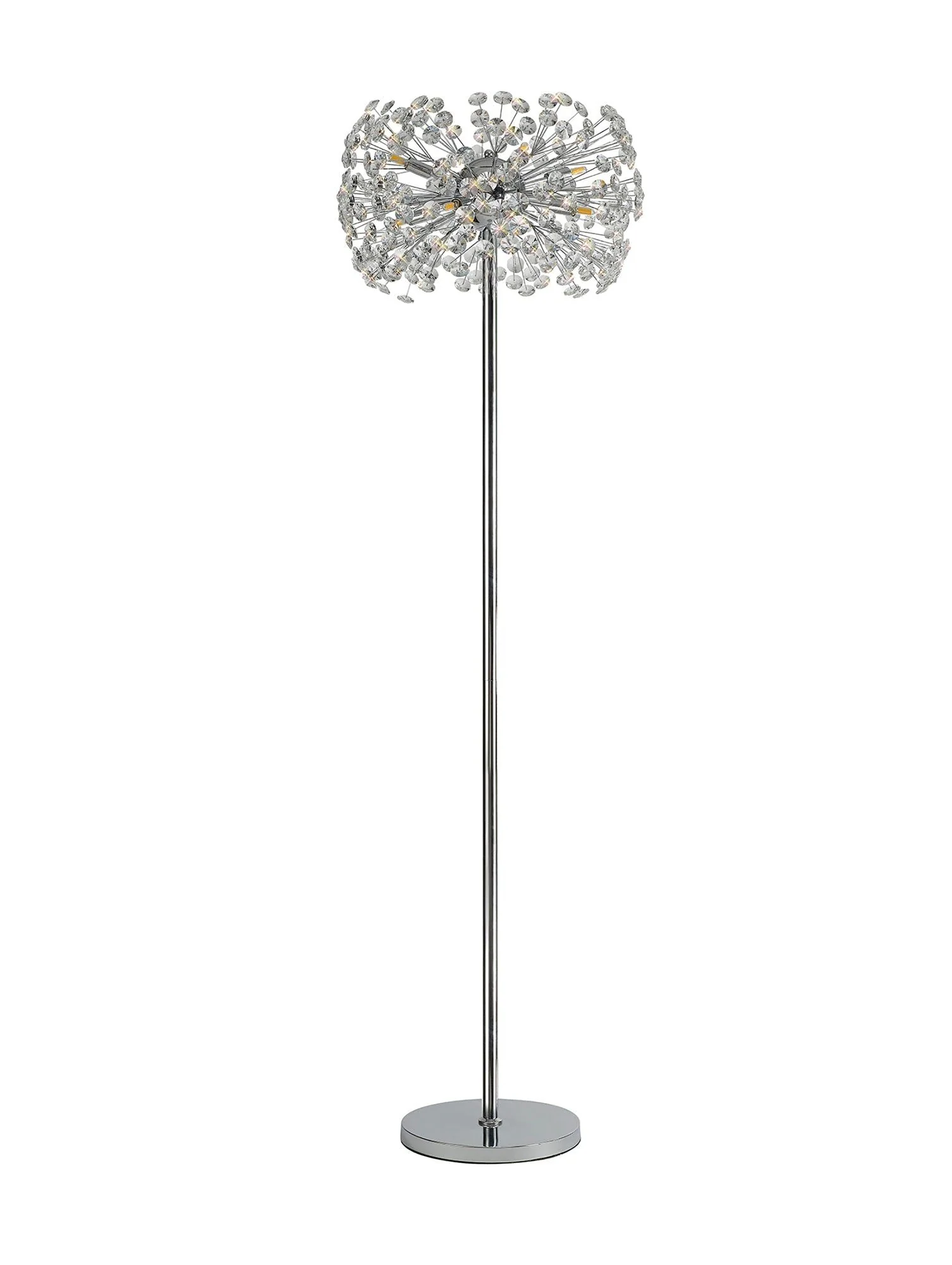 Bellagio Floor Lamp 8 Light G9 French Gold/Crystal, Chrome/Crystal - Image 5