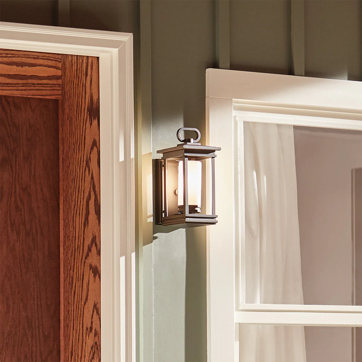South Hope Small/Medium Wall Lantern - Rubbed Bronze Finish - Image 4