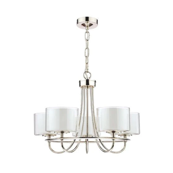 Southwell 3/5 Light Armed Pendant Antique Brass and Opal Glass - Image 3