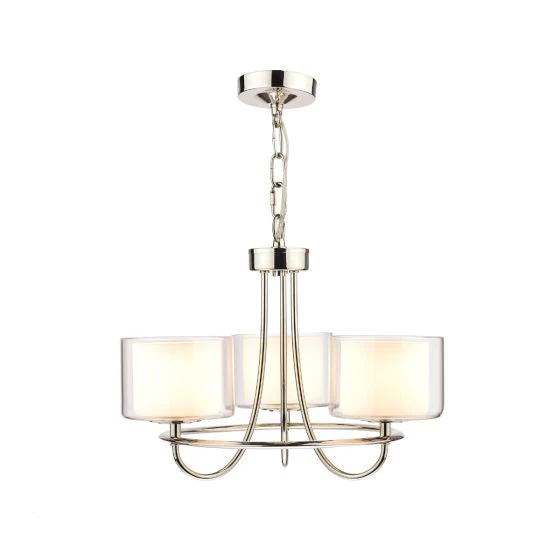 Southwell 3/5 Light Armed Pendant Antique Brass and Opal Glass - Image 5