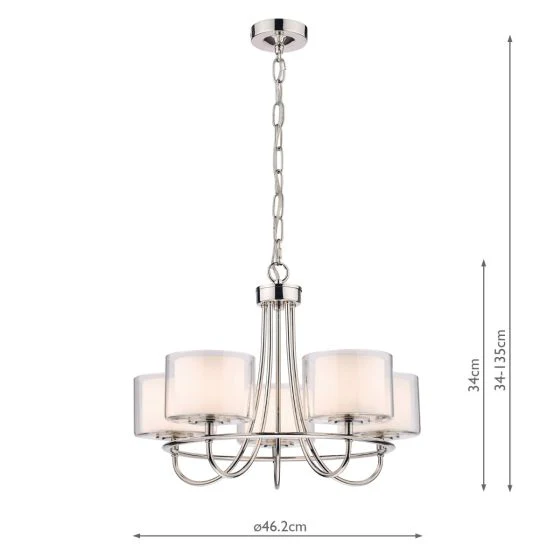 Southwell 3/5 Light Armed Pendant Antique Brass and Opal Glass - Image 6