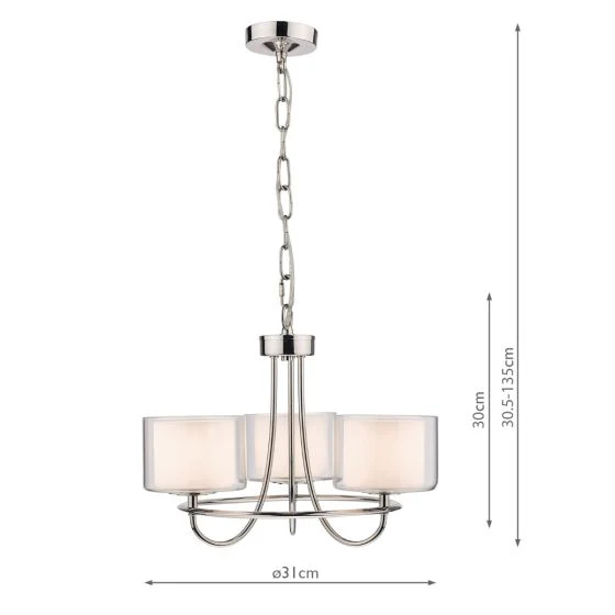 Southwell 3/5 Light Armed Pendant Antique Brass and Opal Glass - Image 7