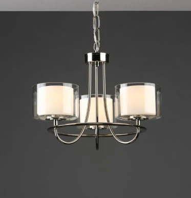 Southwell 3/5 Light Armed Pendant Antique Brass and Opal Glass - Image 8