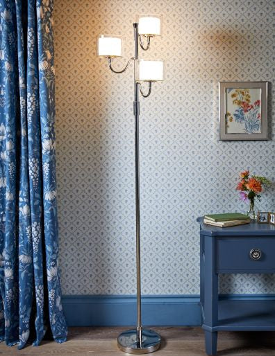 Southwell 3 Light Floor Lamp Polished Nickel and Opal Glass - Image 5
