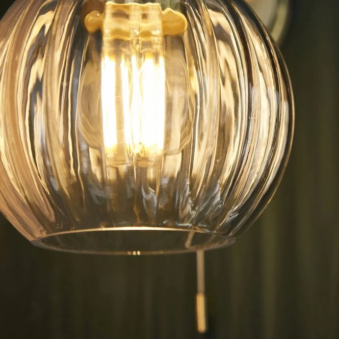 Wren IP44 Switched Wall Light in Satin Brass - Image 8
