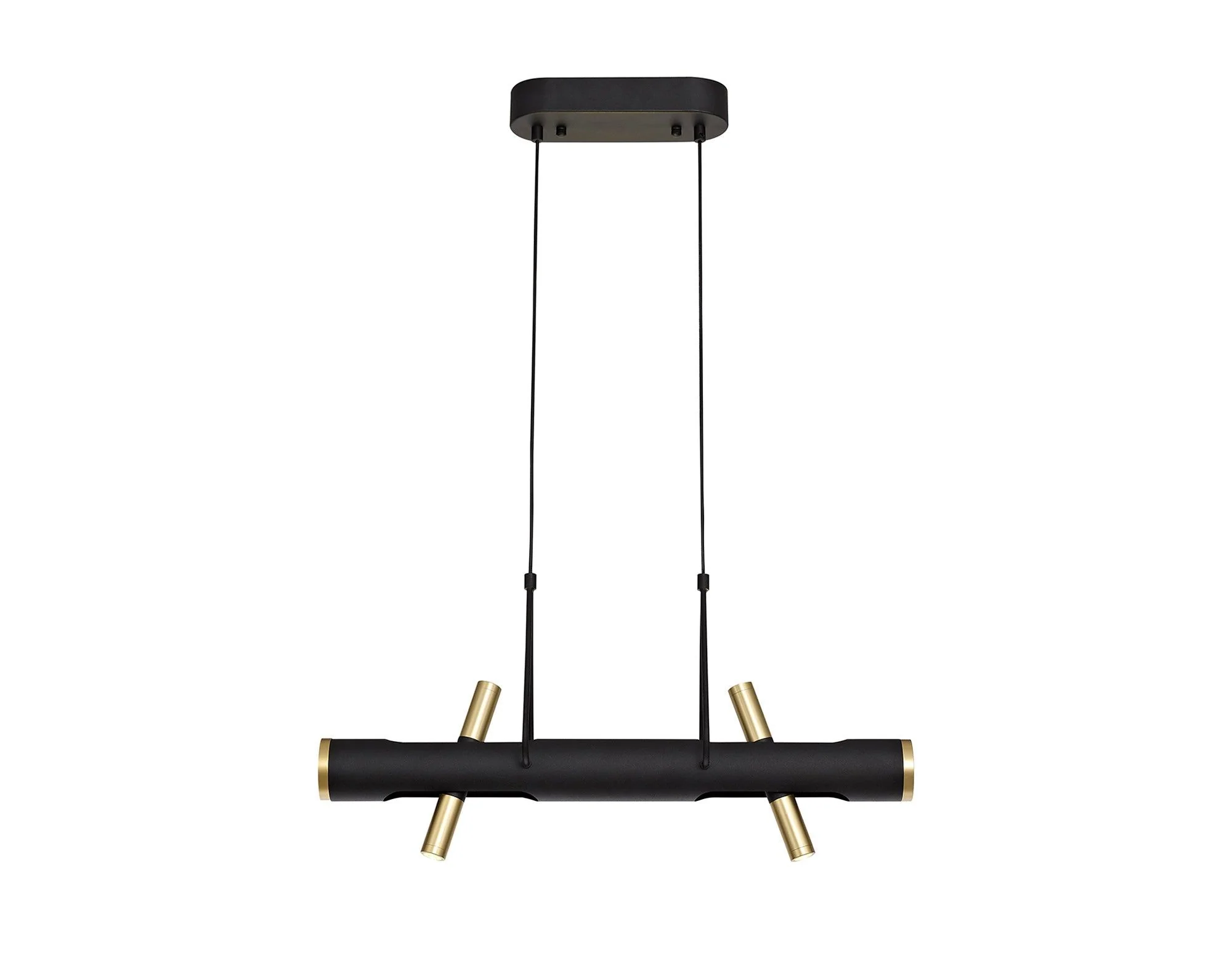 Sovera Linear Pendant Medium/Large , Sand Black, Gold