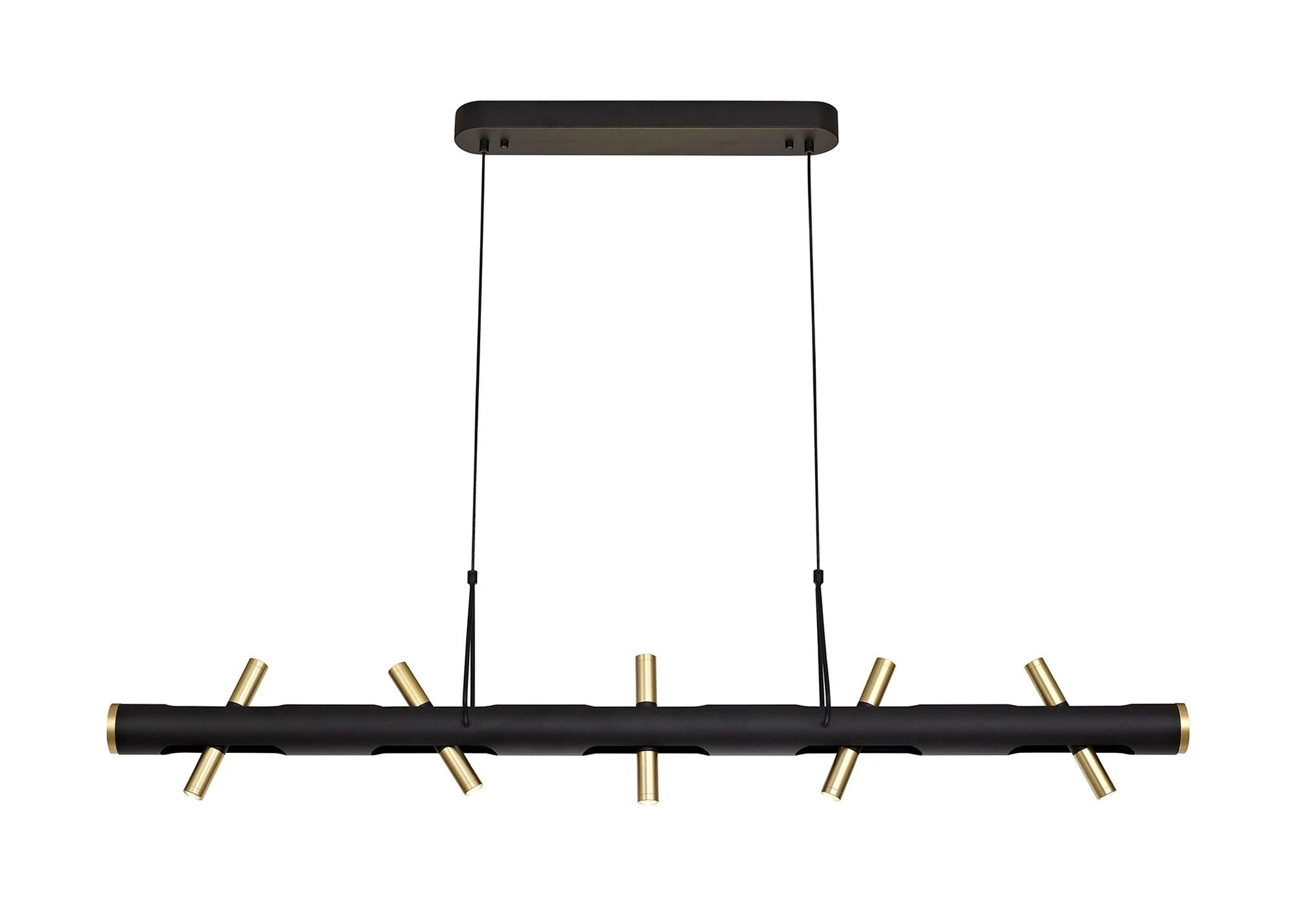 Sovera Linear Pendant Medium/Large , Sand Black, Gold - Image 2