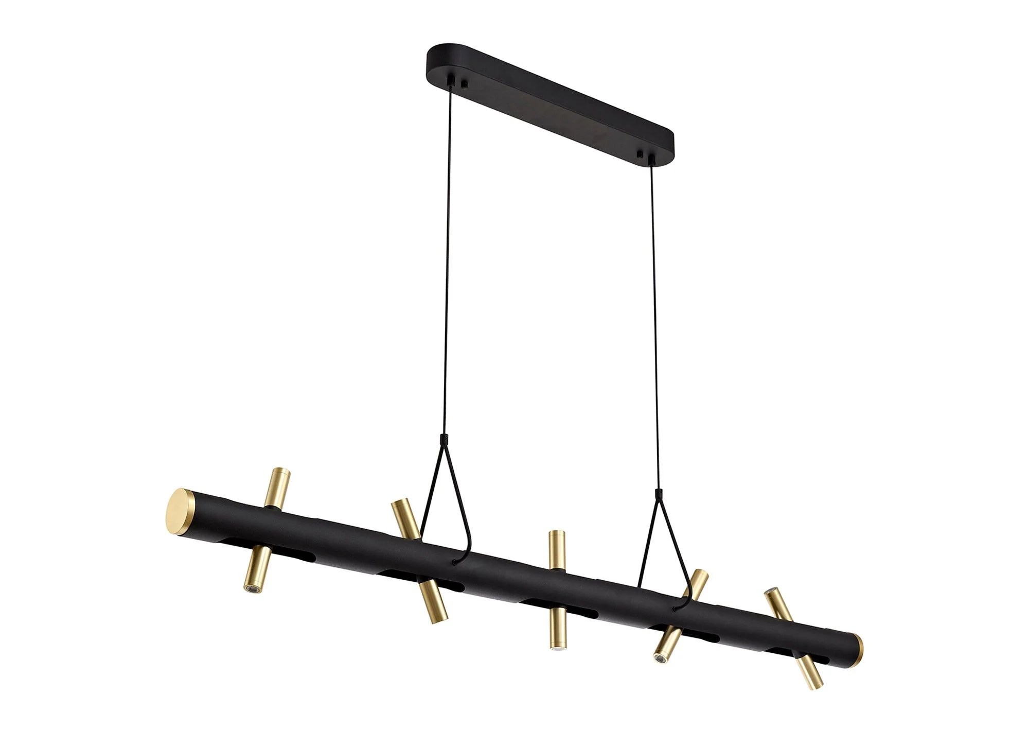 Sovera Linear Pendant Medium/Large , Sand Black, Gold - Image 3