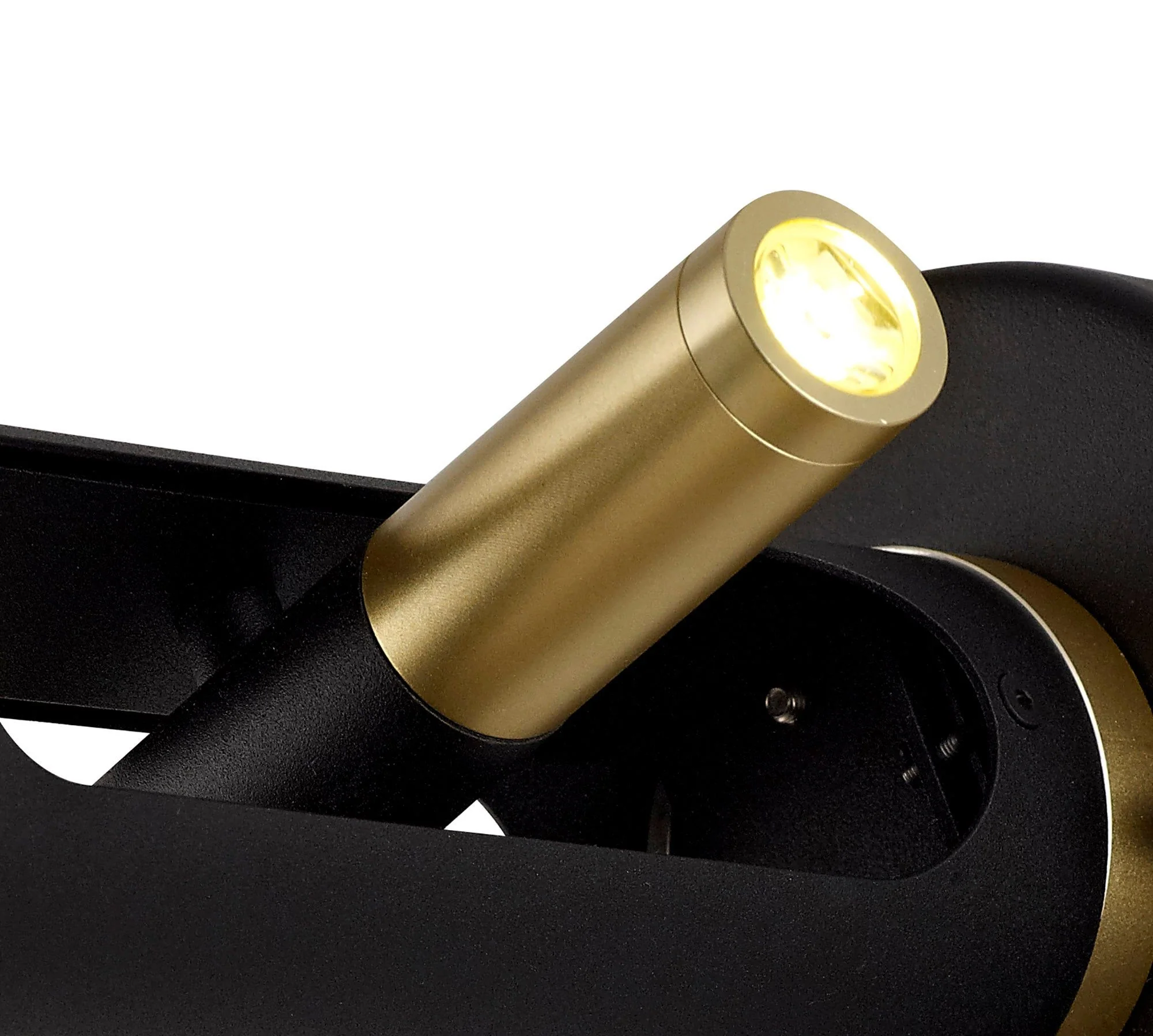 Sovera Switched Wall Light, 2 x 2W LED, 3000K, 560lm, Sand Black/Gold, 3yrs Warranty - Image 4
