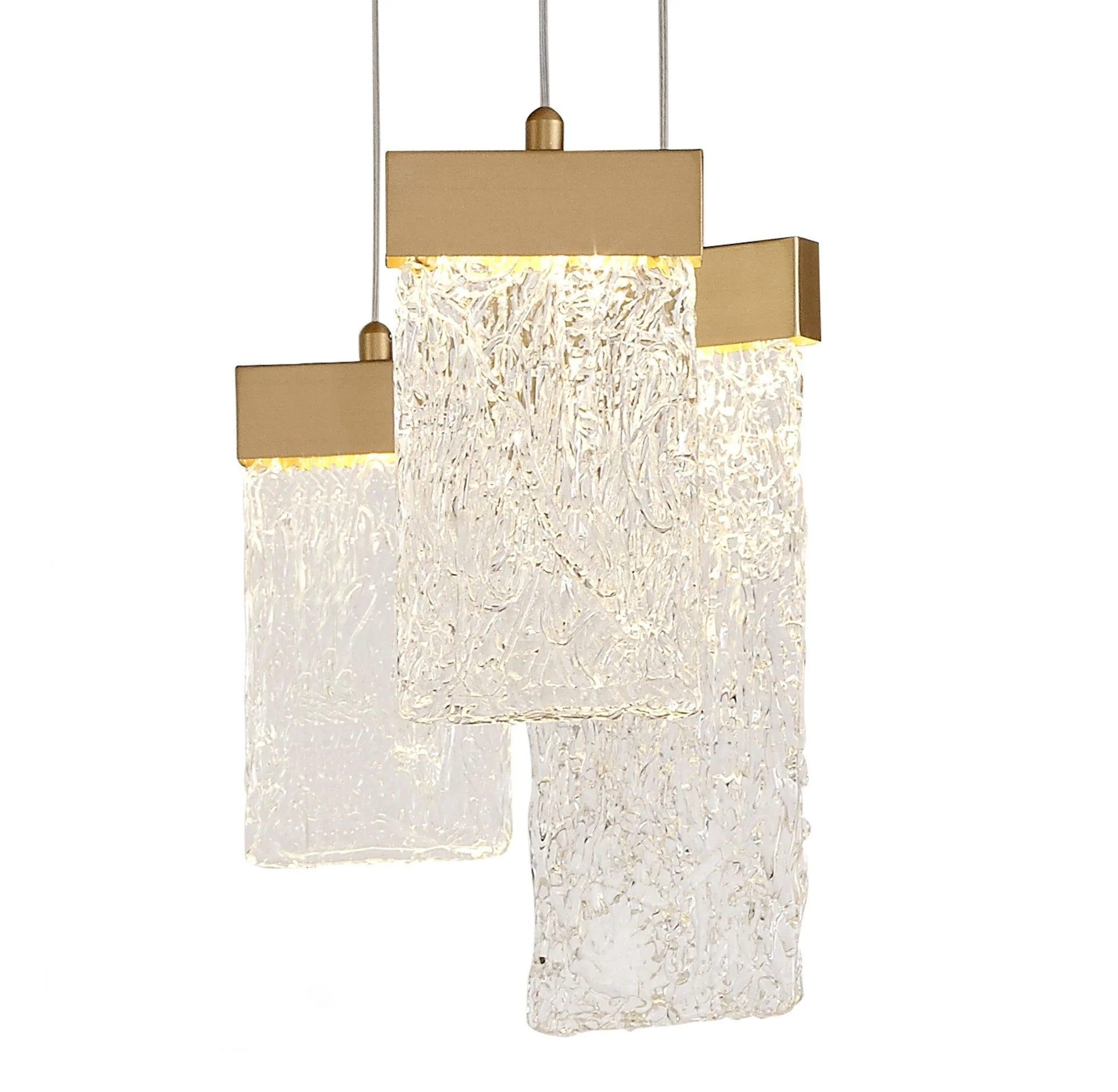 Spades Pendant Round 5m, 21 x 4.5W LED, 3000K, 3360lm, Painted Brushed Gold, 3yrs Warranty Item Weight: 34.2kg - Image 3