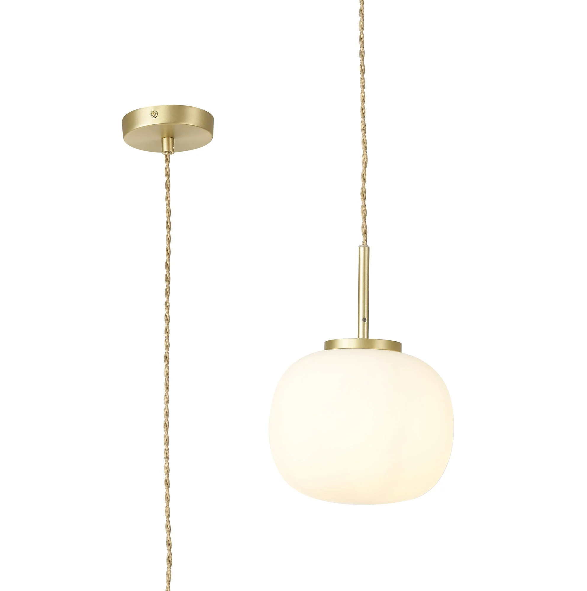 Sparta 1Lt Pendant - Satin Gold/Matt Black - Image 3