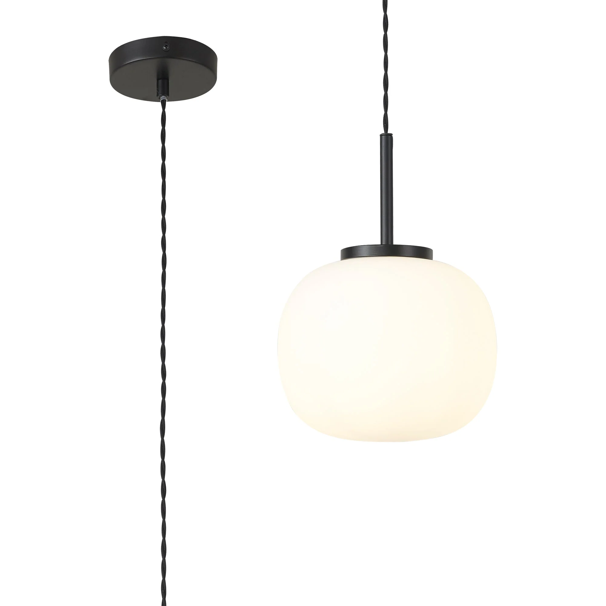 Sparta 1Lt Pendant - Satin Gold/Matt Black - Image 4