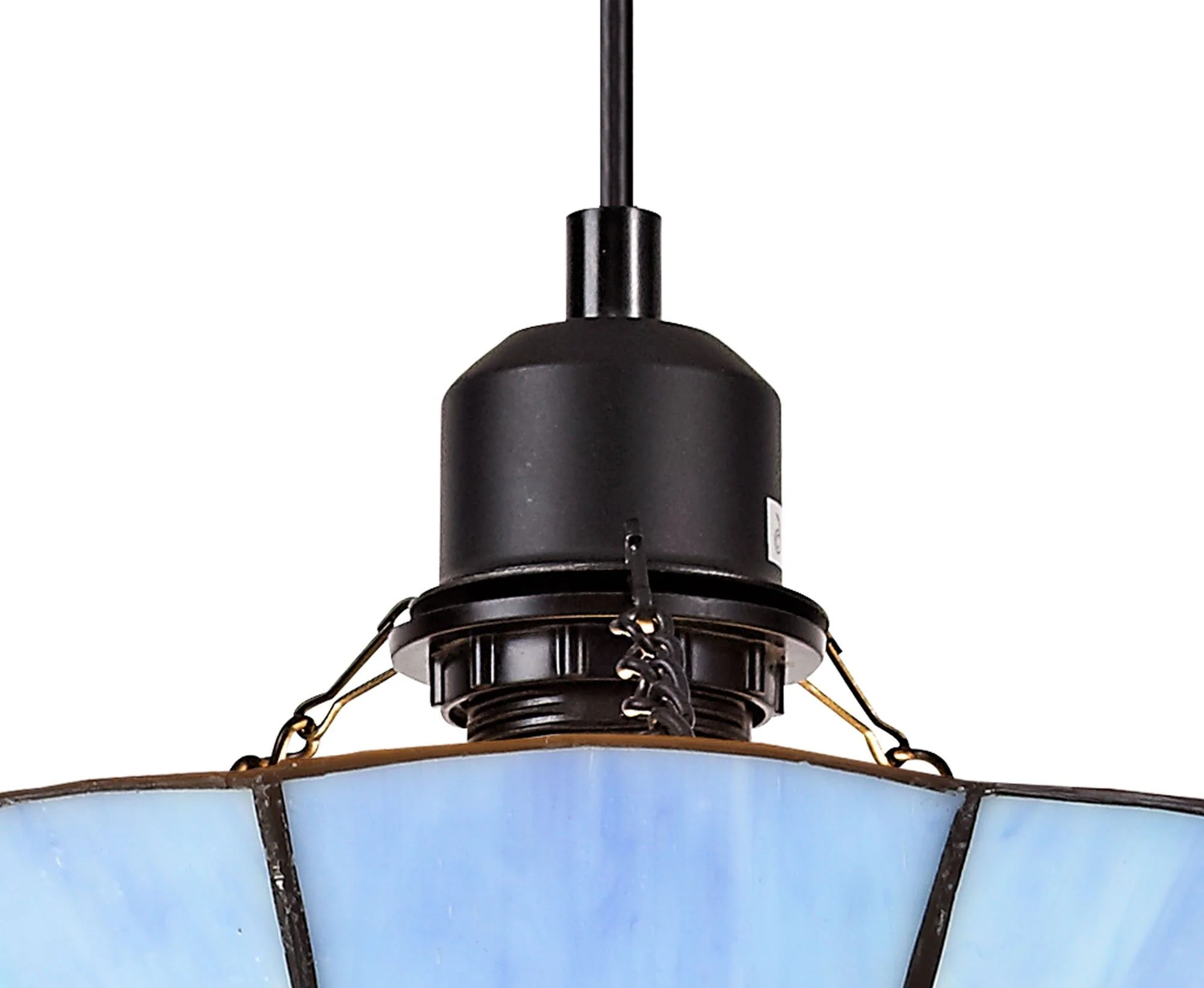 Spectra 1 Light Pendant E27 With 35cm Tiffany Shade, Beige, Green, Grey, Red, Rich, Blue - Image 7