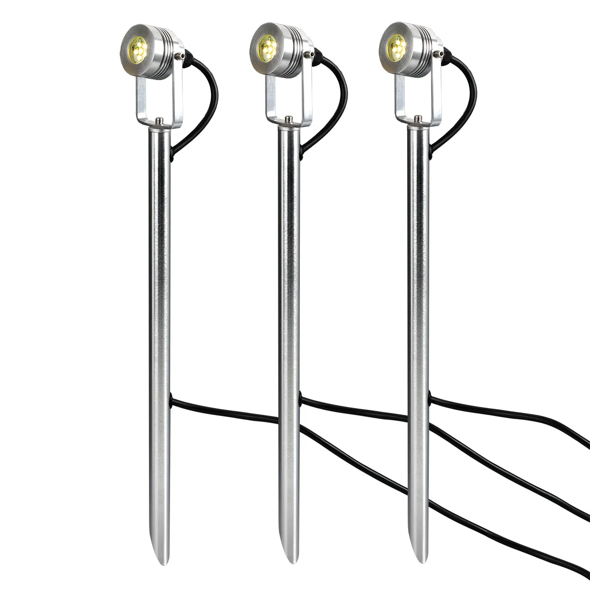 Spennymoor 1/3Lt 210/415mm Spike LED Spotlight –  Annodised Aluminium Finish - Image 3