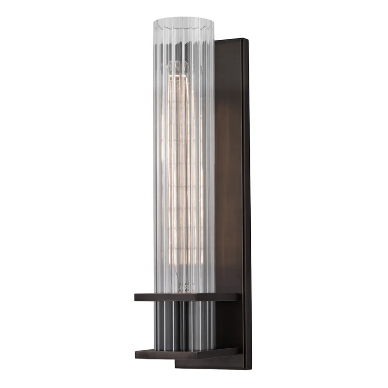 Sperry 1Lt Wall Sconce- Aged Bronze/ Polished Nickel - Image 2