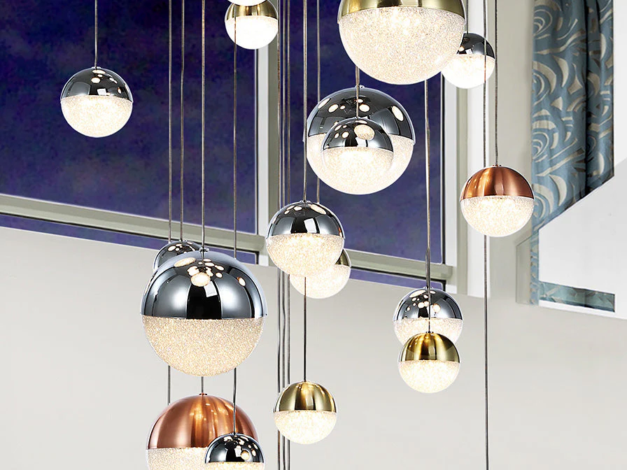 Sphere 27L LED Cluster, Dimmable/CCT - Multicolour / Chrome - Image 6
