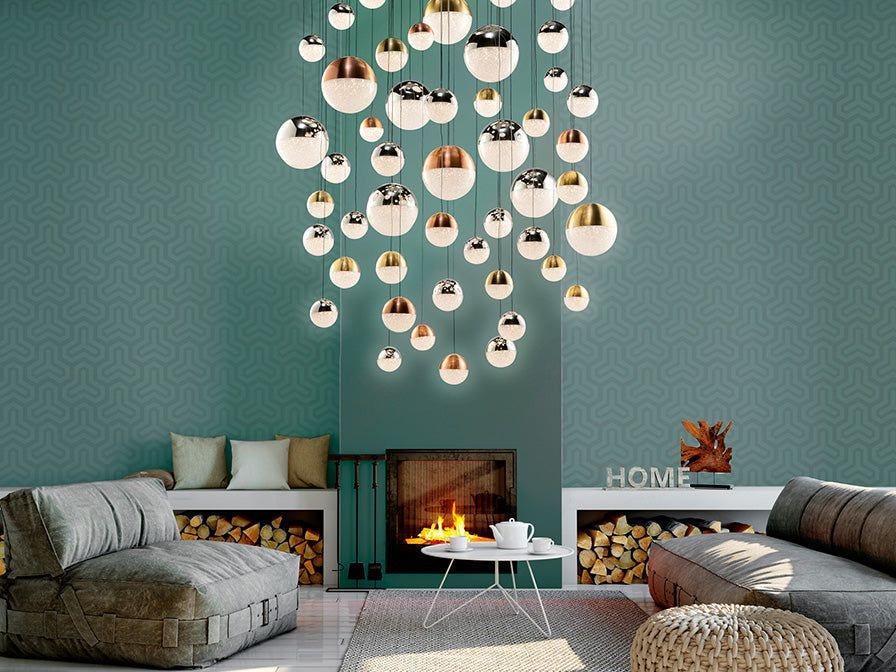 Sphere 55Lt LED Cluster Ceiling Light, Dimmable - Multicolour - Image 5