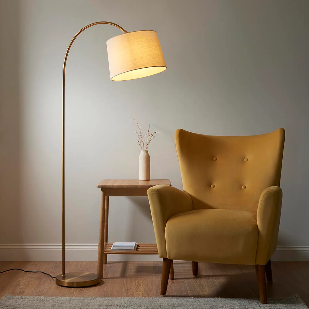 Spica Floor Lamp - Brass Finish E27 - Image 2