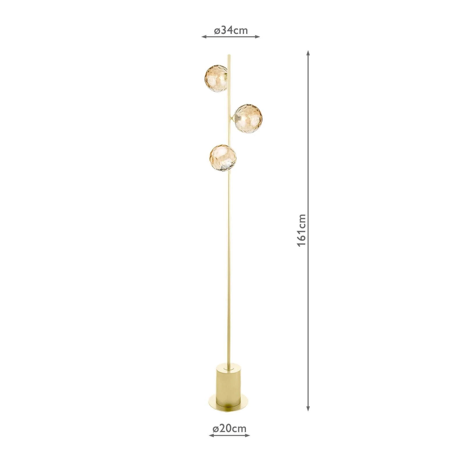 Spiral 3Lt Floor Lamp G9 Various Types & Various Finishes - Image 2
