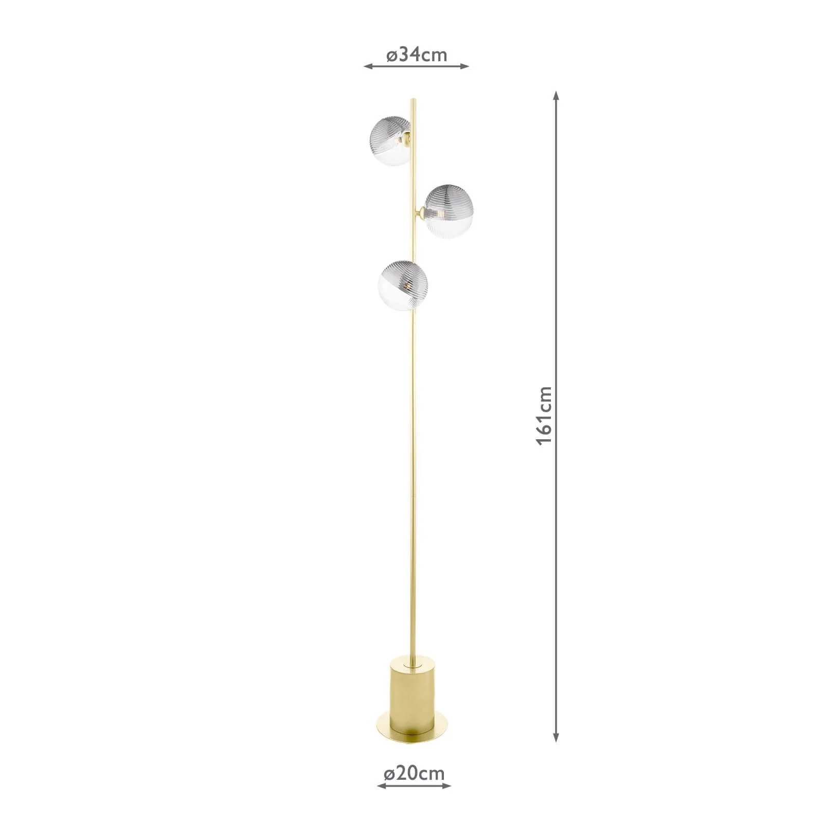 Spiral 3Lt Floor Lamp G9 Various Types & Various Finishes - Image 4