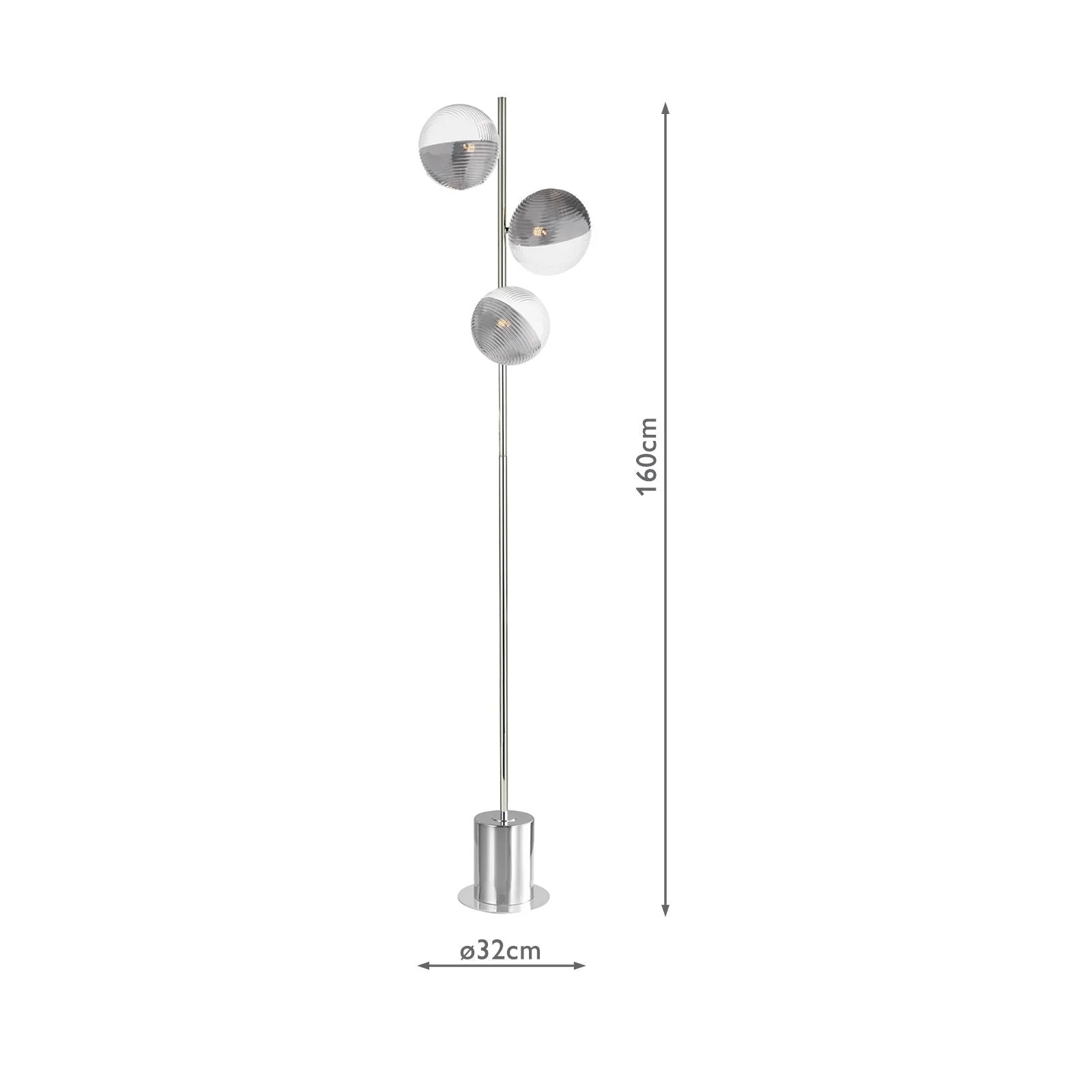 Spiral 3Lt Floor Lamp G9 Various Types & Various Finishes - Image 5