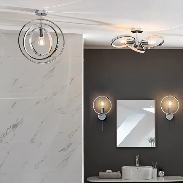 Spirit 1Lt Bathroom IP44 - Chrome Wall Light - Image 2