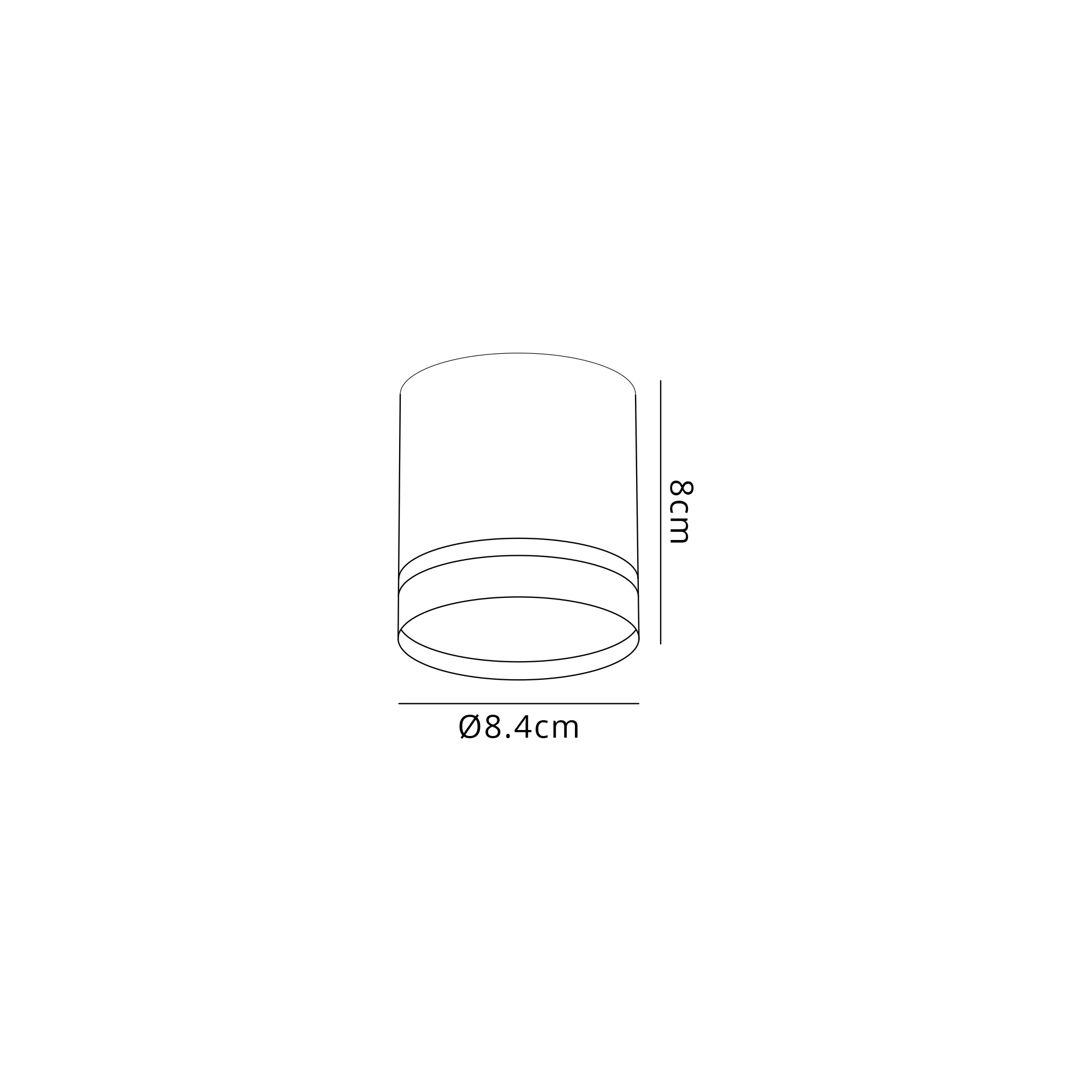 Split 8.4cm Spotlight Round, 1 Light GX53 (Max 12W, Not Included), White/ Black - Image 6