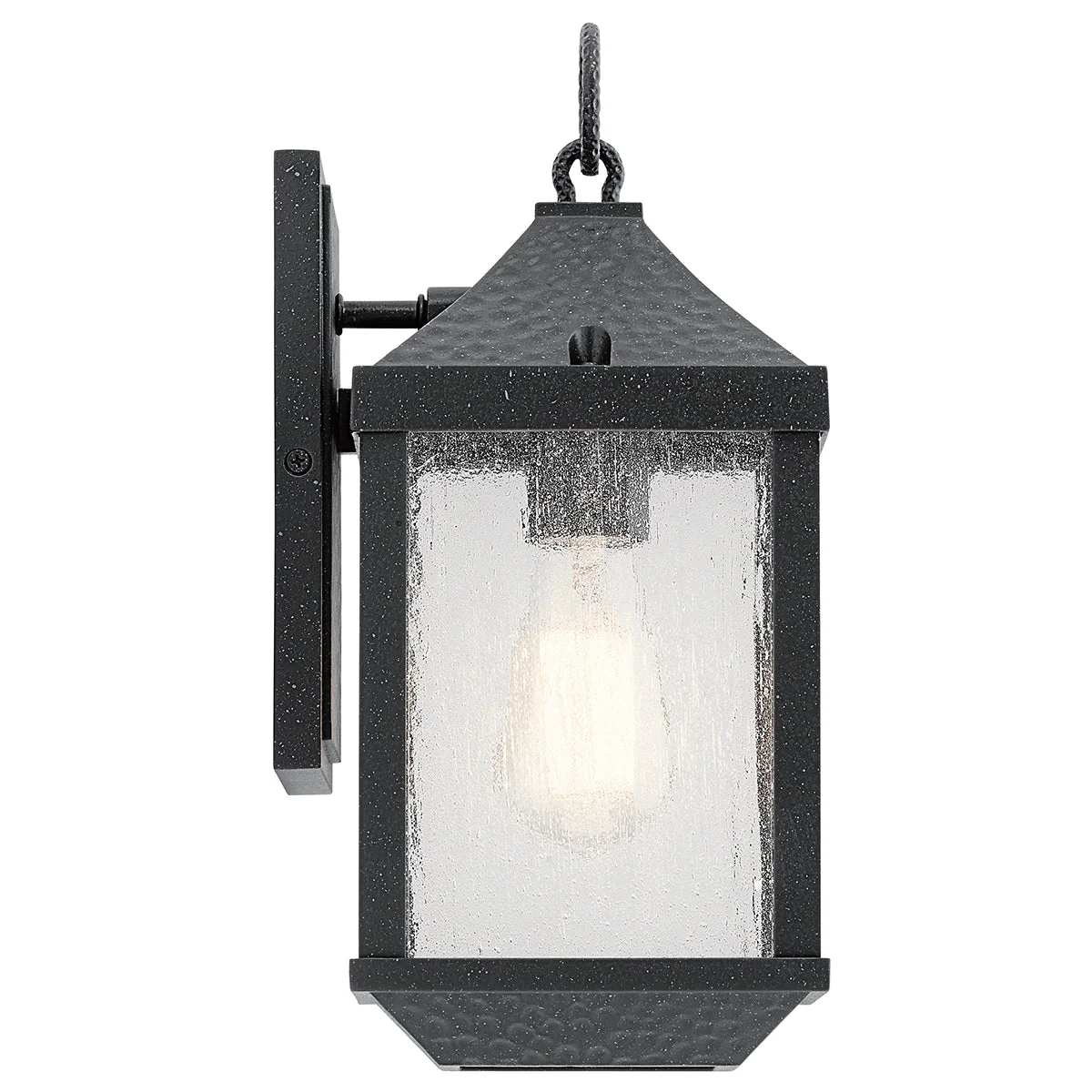 Springfield Small/Medium Wall Lantern - Distressed Black Finish - Image 4