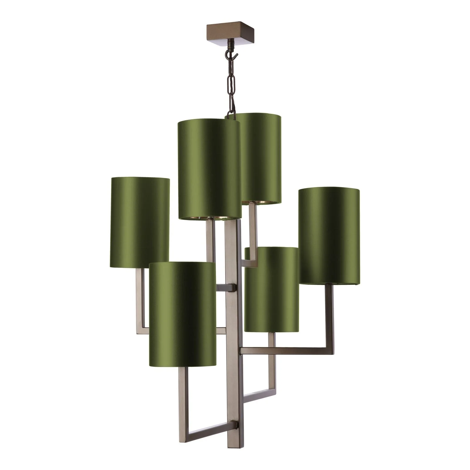 Spruce 6 Light Pendant in Bronze/Antique Silver Fitting Only - Image 2