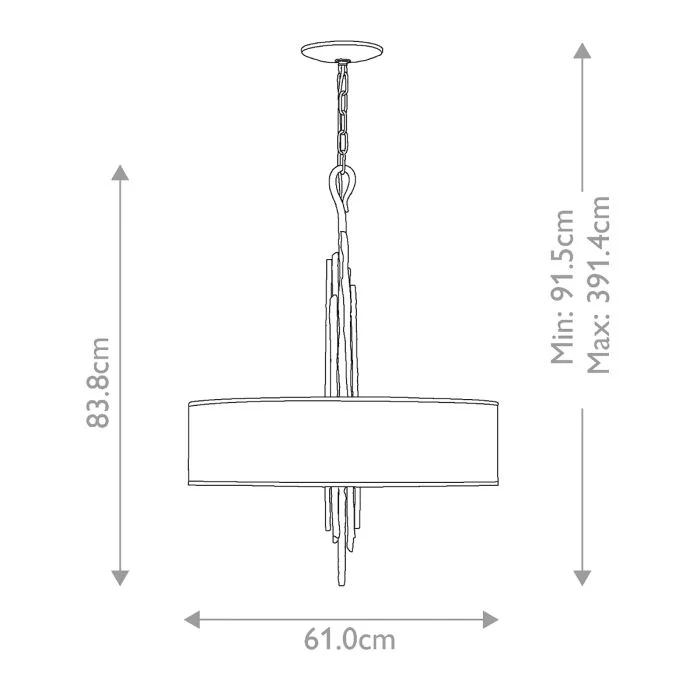 Spyre 6 Light Chandelier with Shade – Champagne Gold/Metallic Matte Bronze - Image 4