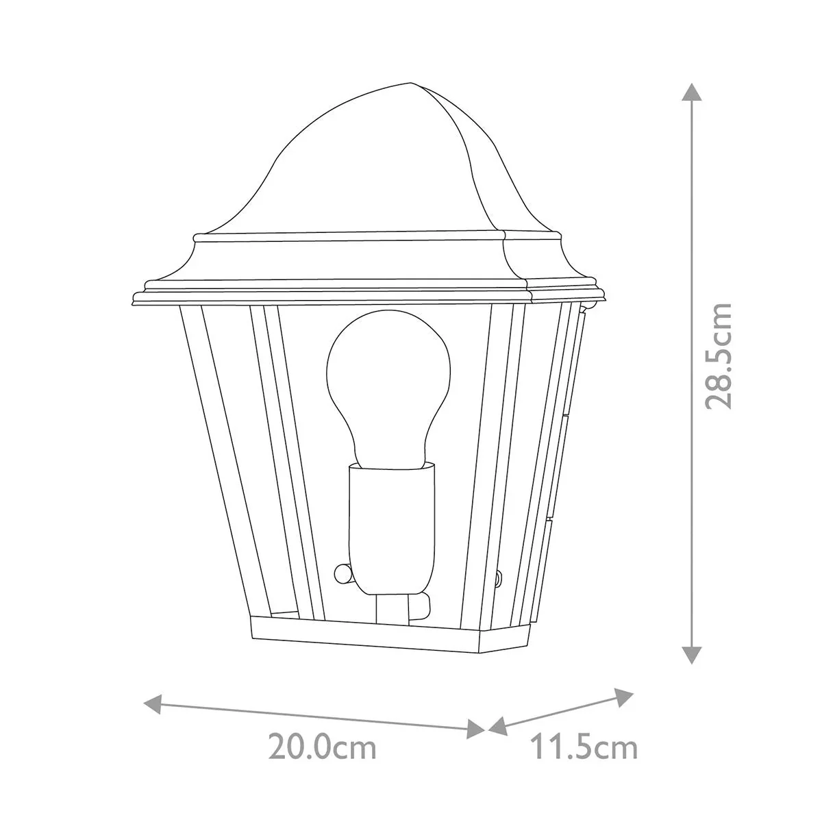St James 1 Light Outdoor Wall Lantern - Aged Brass E27 IP44 - Image 5