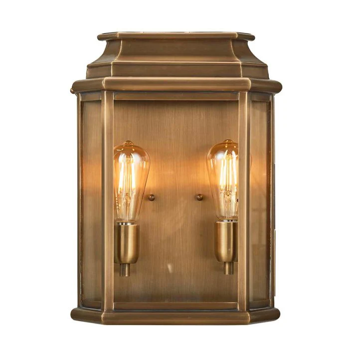 St Martins Medium/Large Wall Lantern - Aged Brass/Polished Nickel/Verdigris Finish - Image 17