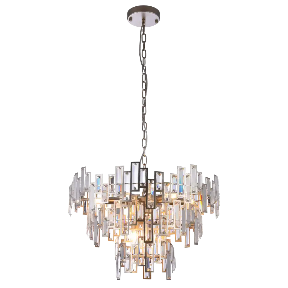 St Petersburg 9Lt Crystal Centre Ceiling Light - Champagne Finish - Image 3