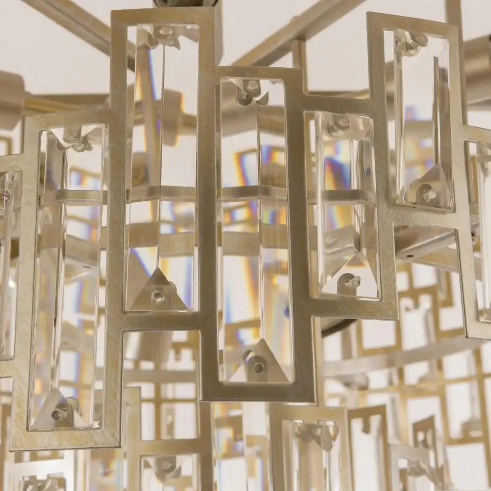 St Petersburg 9Lt Crystal Centre Ceiling Light - Champagne Finish - Image 5