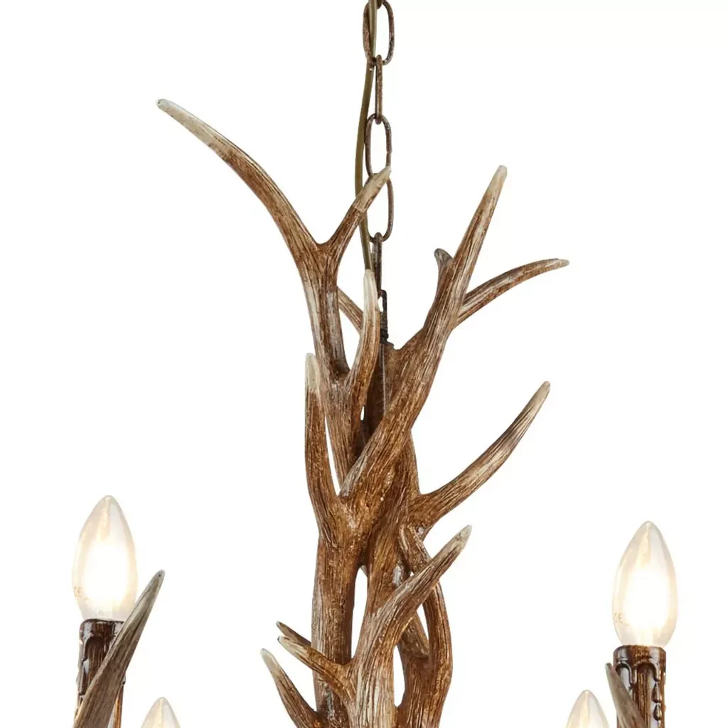 Stag 6Lt/12Lt Chandelier- Brown Resin - Image 6