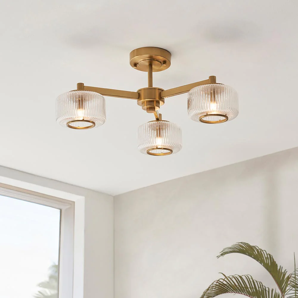 Sorrell 3lt Semi Flush Ceiling Light - Image 3