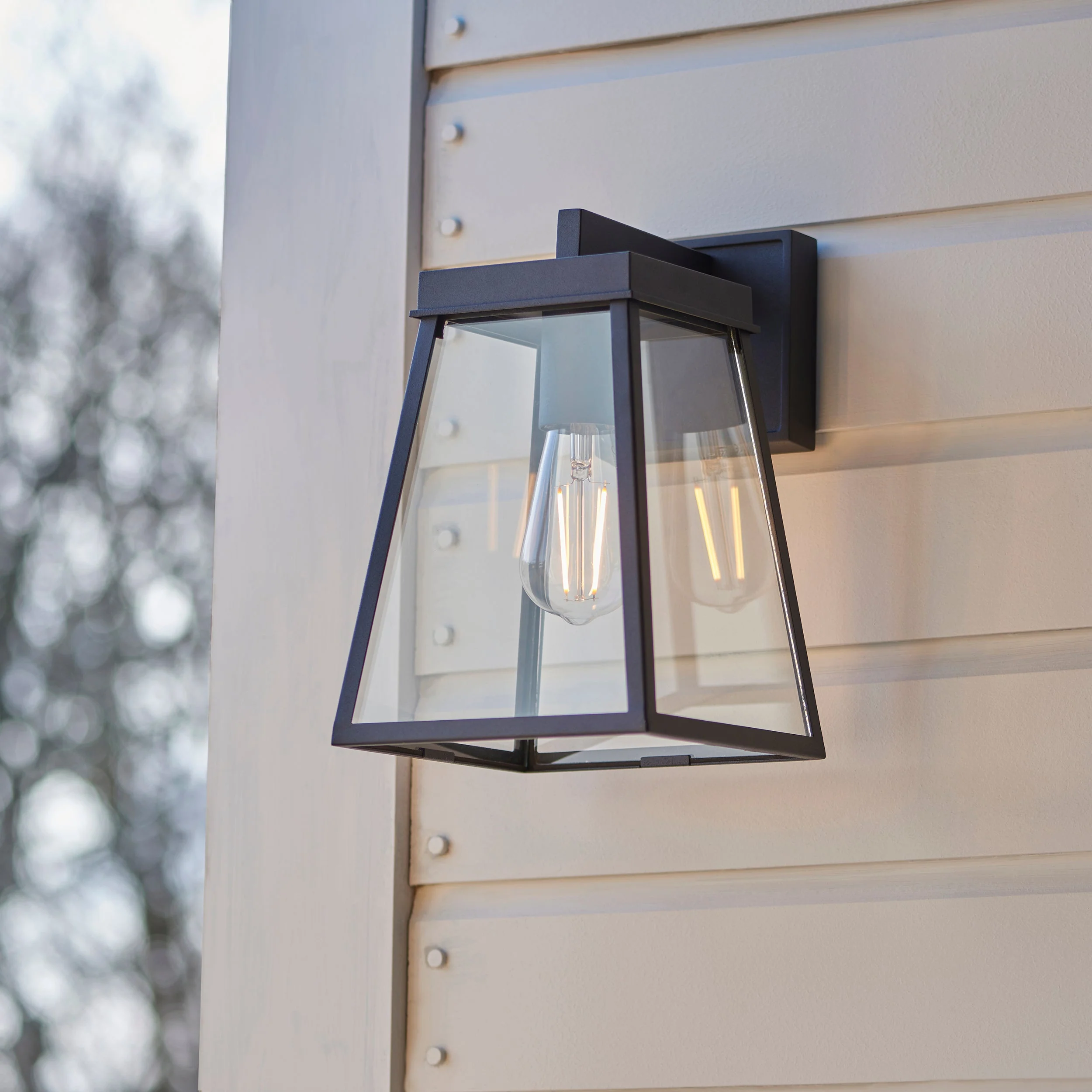 Stanley Outdoor Wall Light - Matt Black / Brushed Gold - Image 16