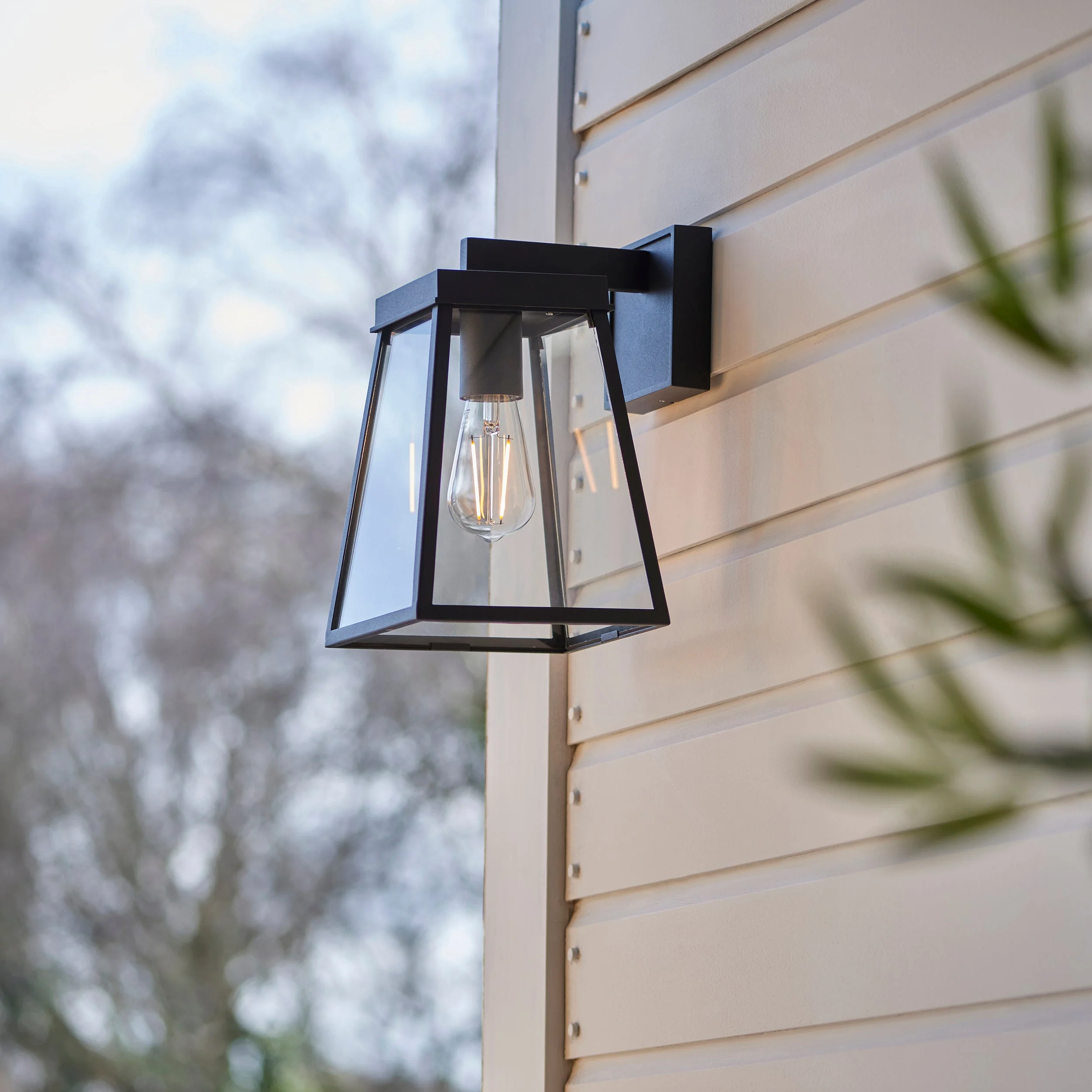Stanley Outdoor Wall Light - Matt Black / Brushed Gold - Image 17
