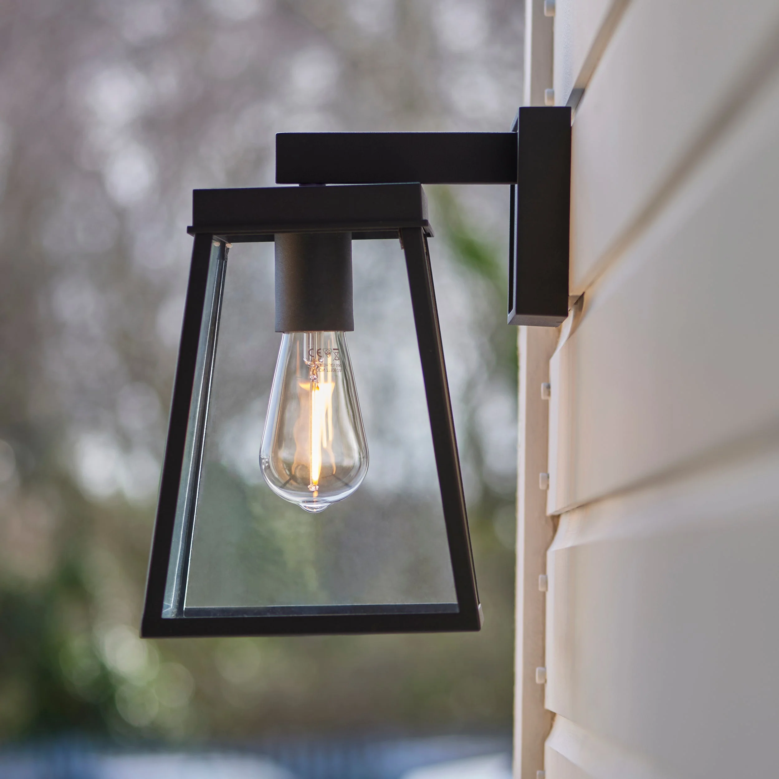 Stanley Outdoor Wall Light - Matt Black / Brushed Gold - Image 18