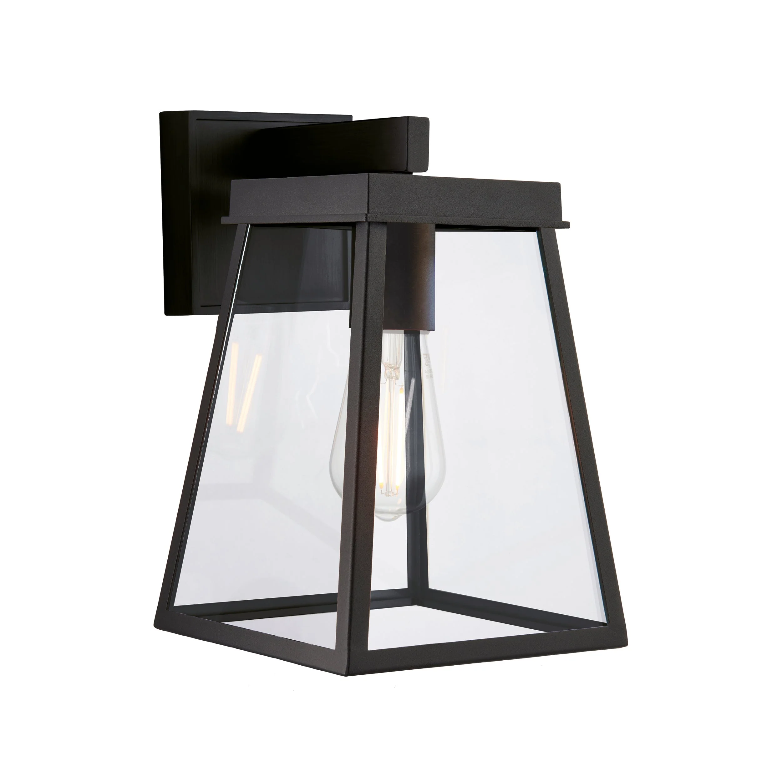 Stanley Outdoor Wall Light - Matt Black / Brushed Gold - Image 2