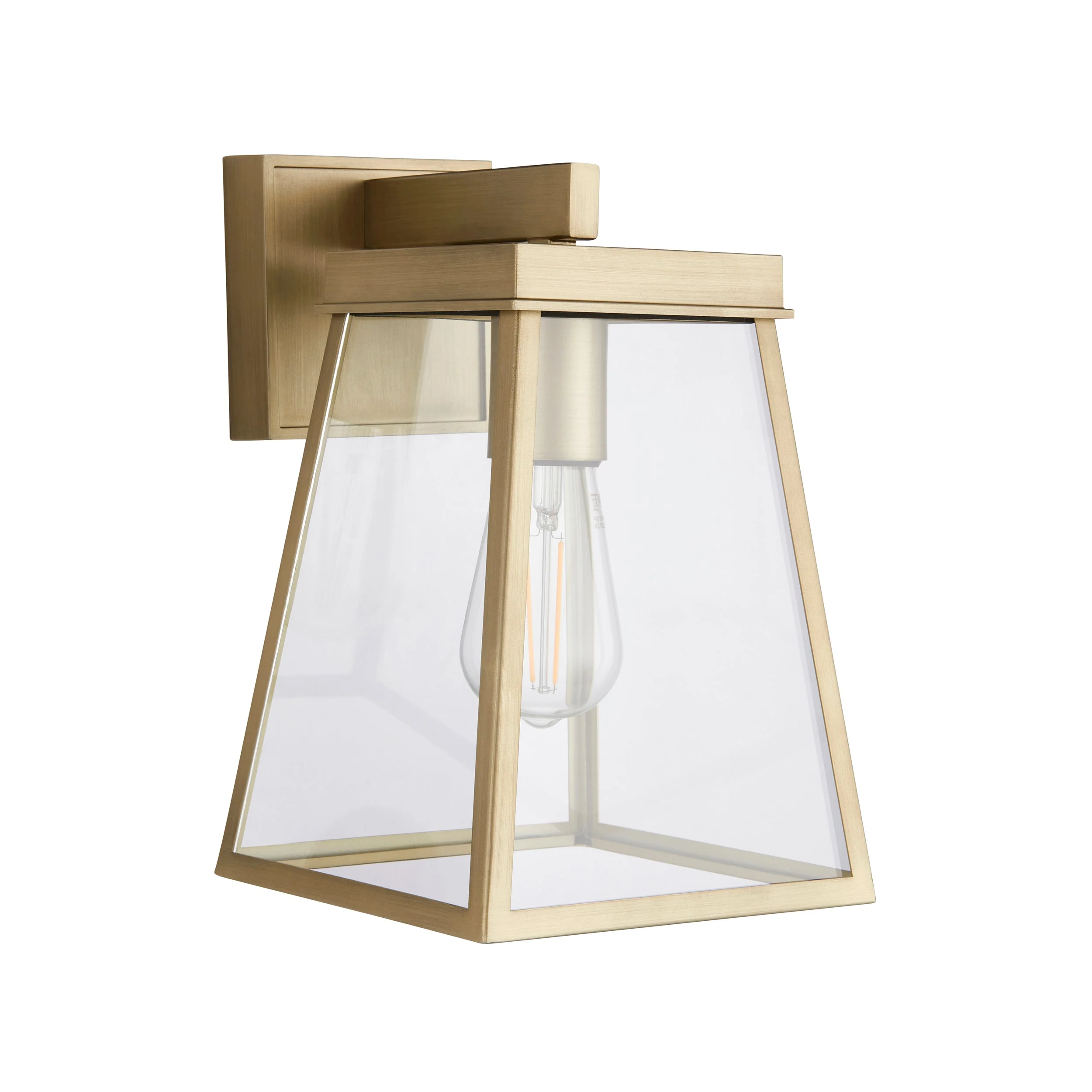 Stanley Outdoor Wall Light - Matt Black / Brushed Gold - Image 3