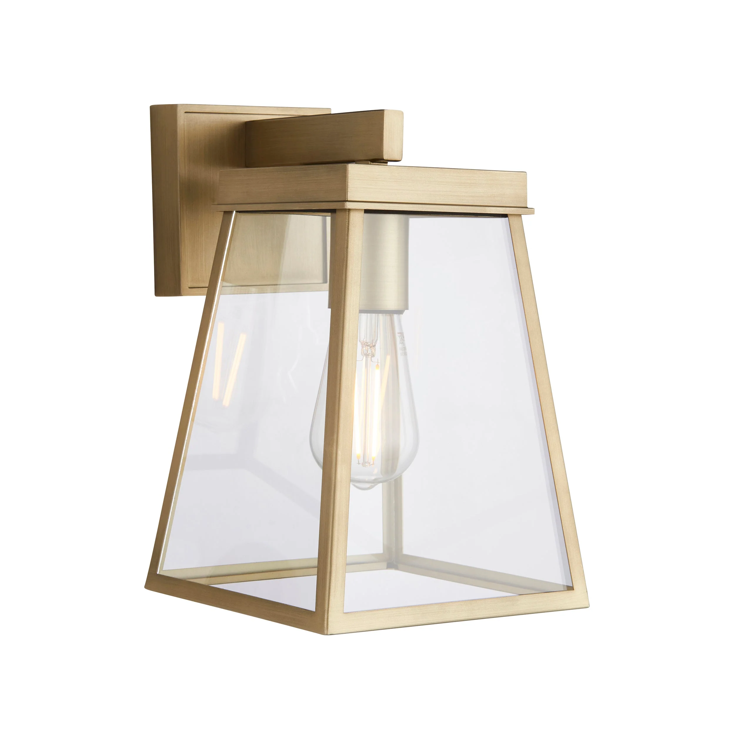 Stanley Outdoor Wall Light - Matt Black / Brushed Gold - Image 5
