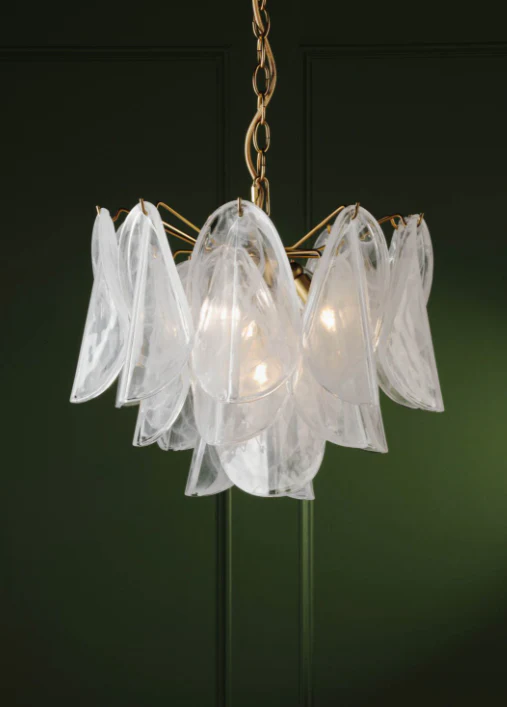 Stannington 4 Light Pendant Matt Antique Brass and White Glass - Image 5