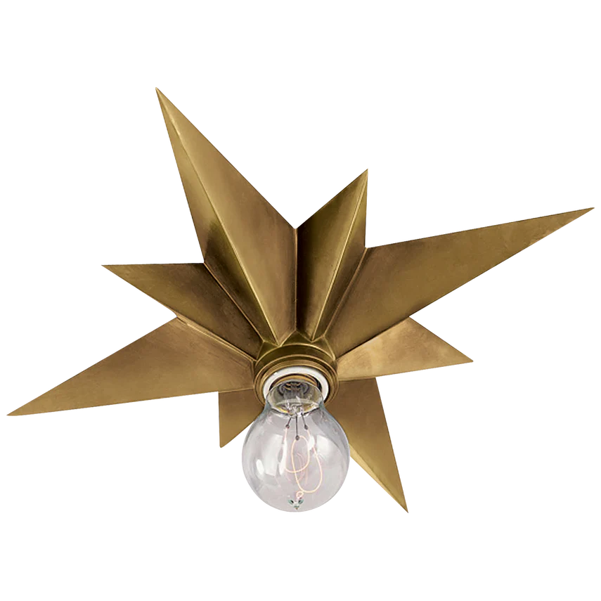 Star Flush Mount - Bronze/ Antique Brass Finish - Image 2