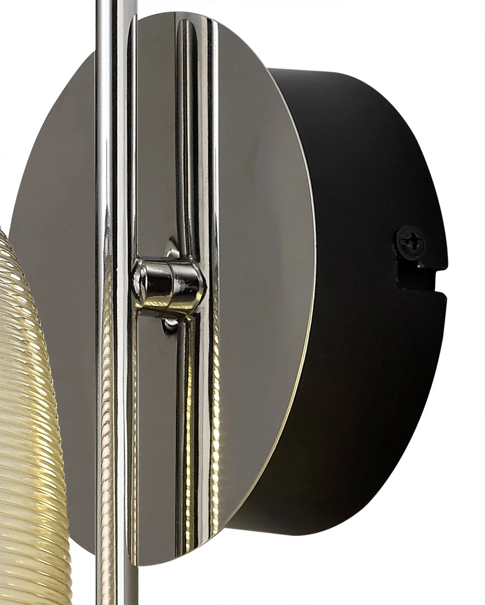 Stardust Switched Wall Lamp, 1 x 6W LED, 4000K, 720lm, Polished Chrome/Black With Champagne Glass, 3yrs Warranty - Image 12