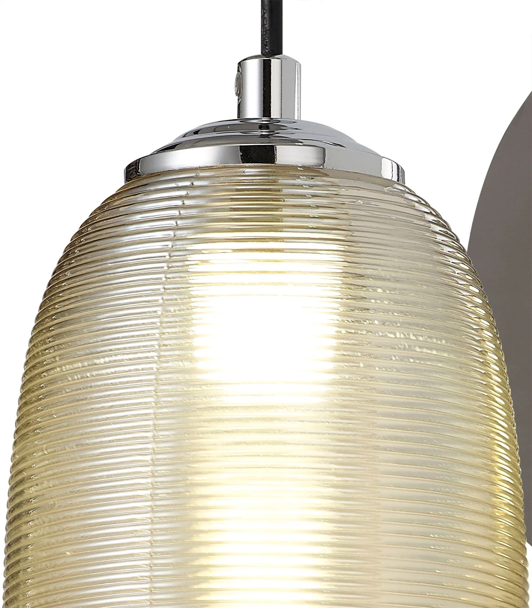 Stardust Switched Wall Lamp, 1 x 6W LED, 4000K, 720lm, Polished Chrome/Black With Champagne Glass, 3yrs Warranty - Image 13