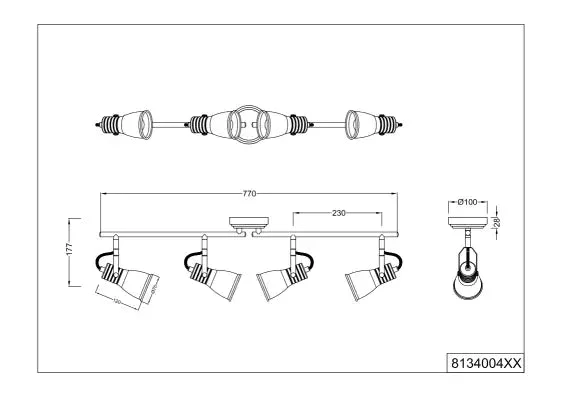 Steam 2/4Lt Bar Spotlight - Antique White - Image 5