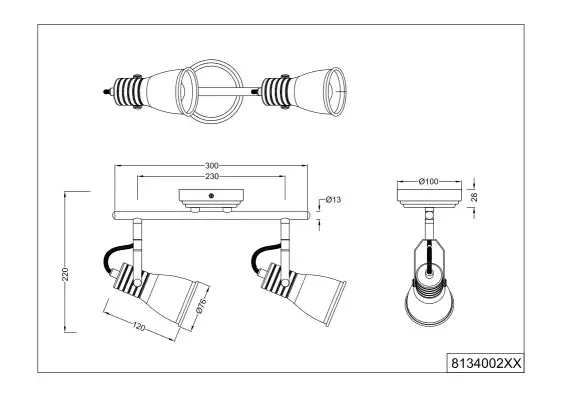 Steam 2/4Lt Bar Spotlight - Antique White - Image 6