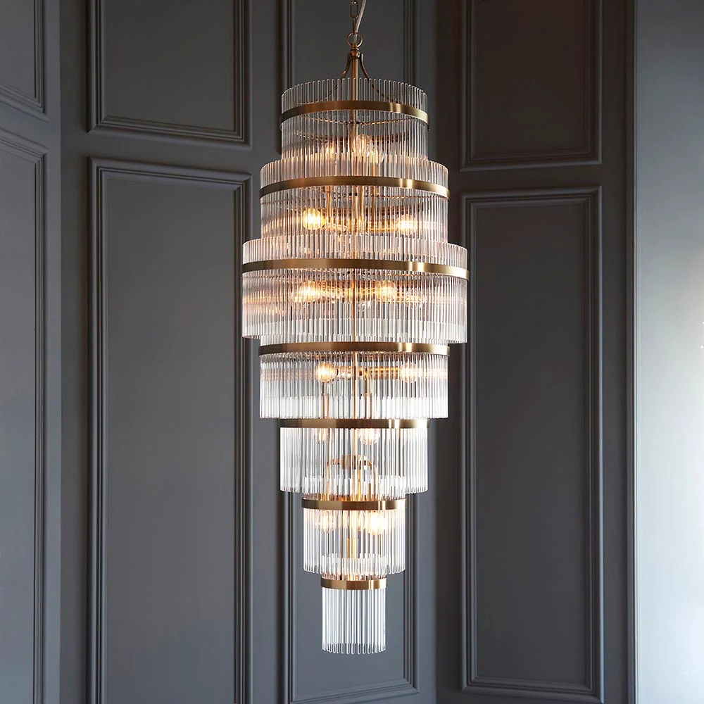 Stefan 21Lt Chandelier - Antique Brass - Image 2