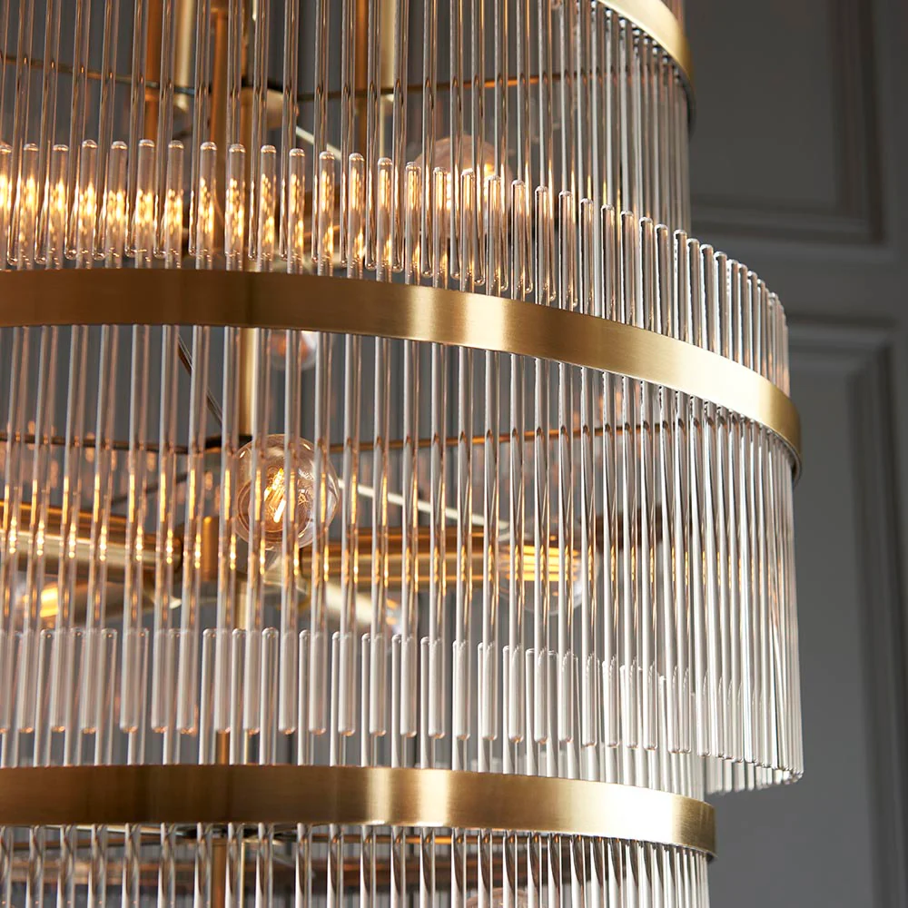 Stefan 21Lt Chandelier - Antique Brass - Image 4